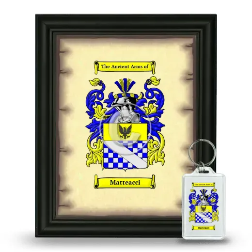 Matteacci Framed Coat of Arms and Keychain - Black