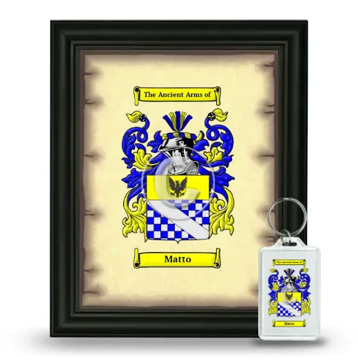 Matto Framed Coat of Arms and Keychain - Black