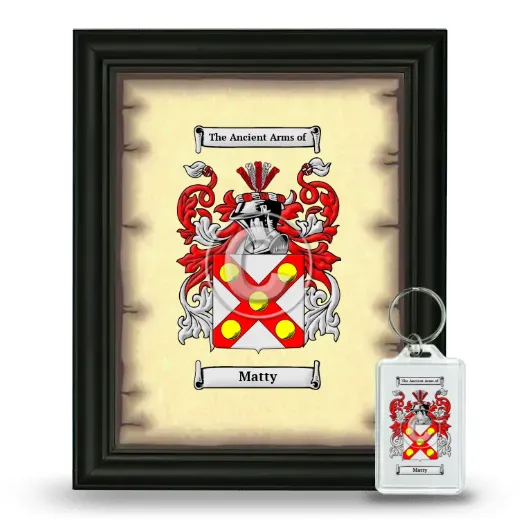 Matty Framed Coat of Arms and Keychain - Black
