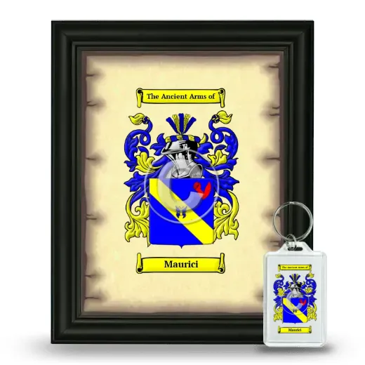 Maurici Framed Coat of Arms and Keychain - Black