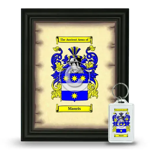 Mauris Framed Coat of Arms and Keychain - Black