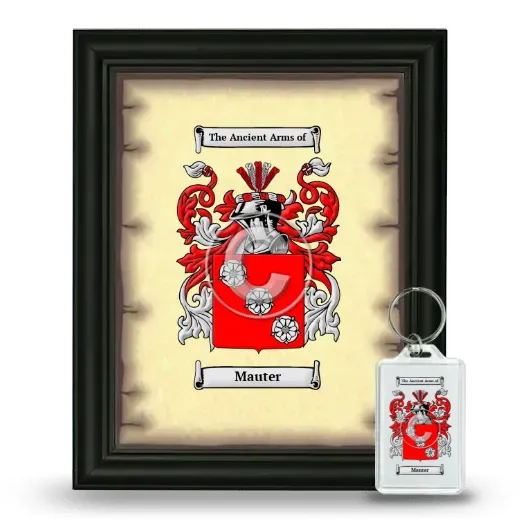 Mauter Framed Coat of Arms and Keychain - Black