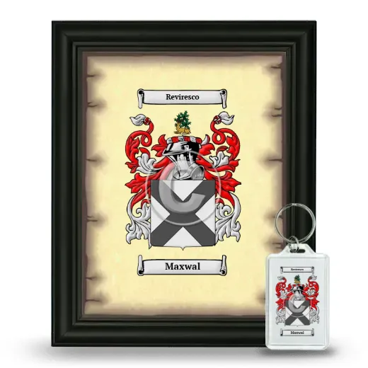 Maxwal Framed Coat of Arms and Keychain - Black