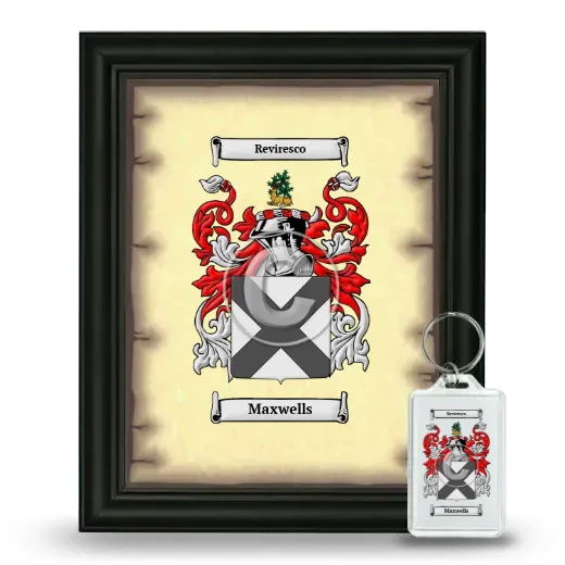 Maxwells Framed Coat of Arms and Keychain - Black