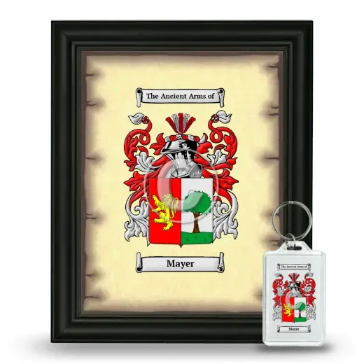 Mayer Framed Coat of Arms and Keychain - Black