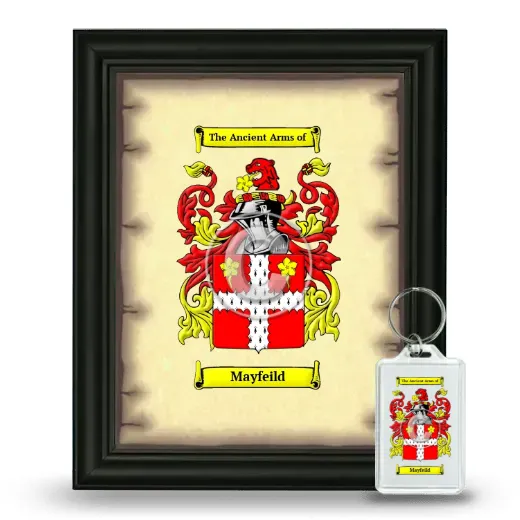 Mayfeild Framed Coat of Arms and Keychain - Black