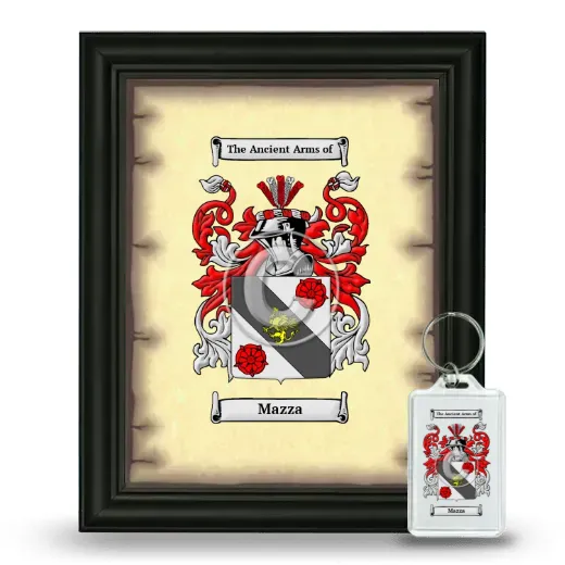 Mazza Framed Coat of Arms and Keychain - Black