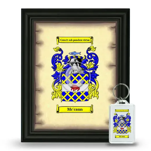 Mc'cann Framed Coat of Arms and Keychain - Black