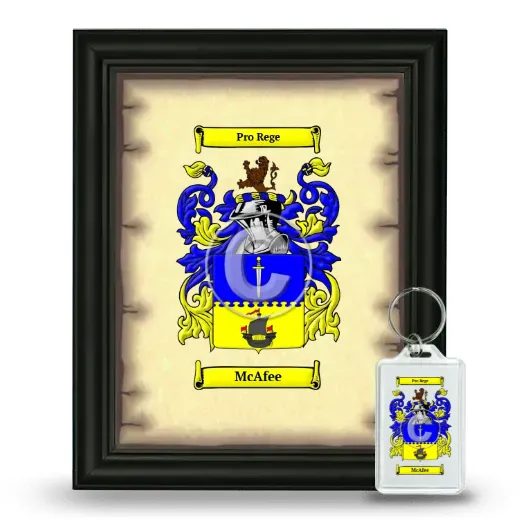 McAfee Framed Coat of Arms and Keychain - Black