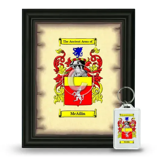 McAilin Framed Coat of Arms and Keychain - Black