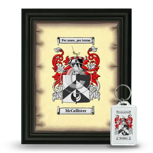 McCallister Framed Coat of Arms and Keychain - Black