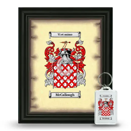 McCallough Framed Coat of Arms and Keychain - Black