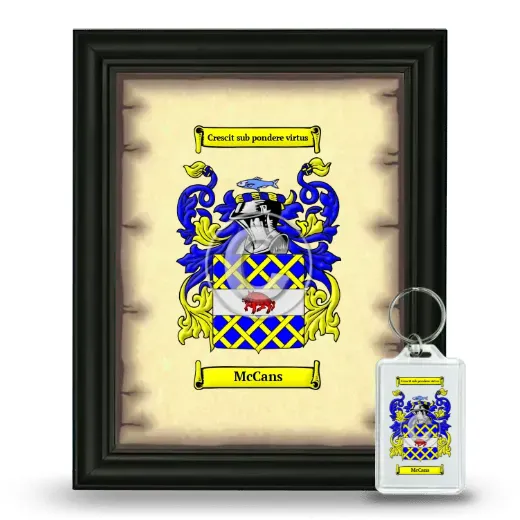 McCans Framed Coat of Arms and Keychain - Black