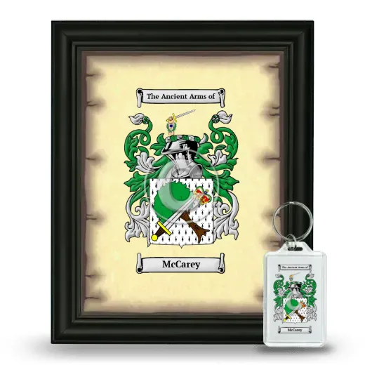 McCarey Framed Coat of Arms and Keychain - Black