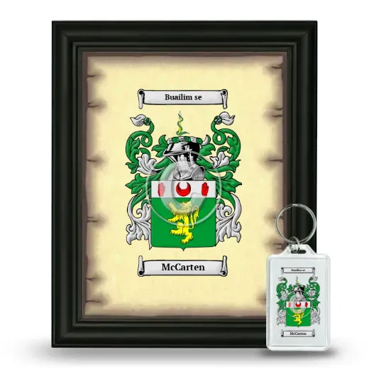 McCarten Framed Coat of Arms and Keychain - Black