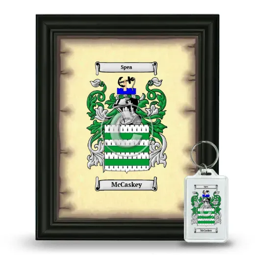 McCaskey Framed Coat of Arms and Keychain - Black