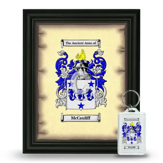 McCauliff Framed Coat of Arms and Keychain - Black