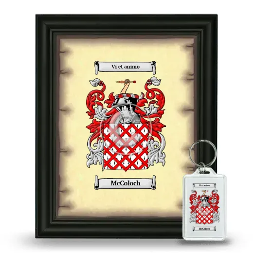 McColoch Framed Coat of Arms and Keychain - Black