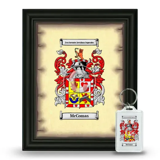 McComas Framed Coat of Arms and Keychain - Black