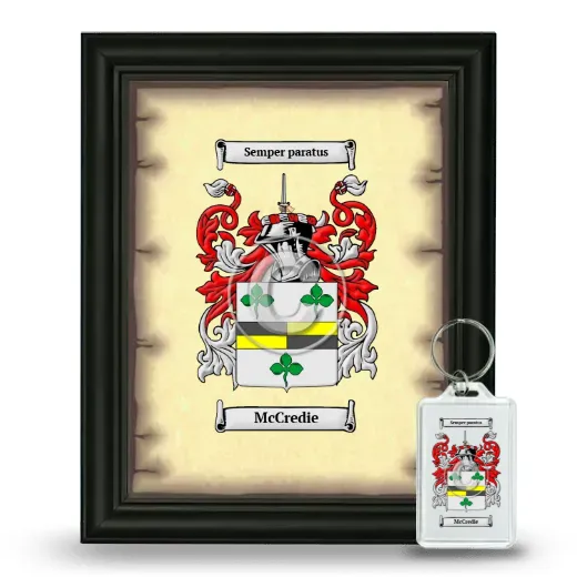 McCredie Framed Coat of Arms and Keychain - Black