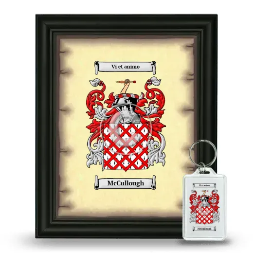 McCullough Framed Coat of Arms and Keychain - Black