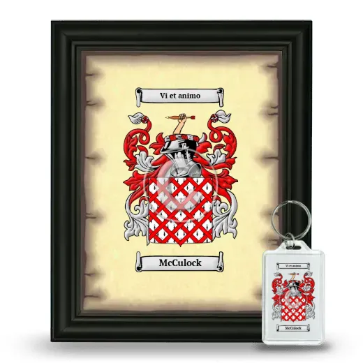 McCulock Framed Coat of Arms and Keychain - Black