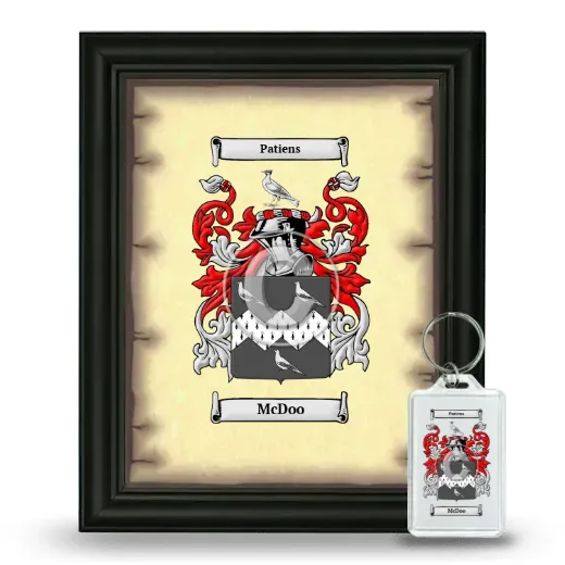 McDoo Framed Coat of Arms and Keychain - Black