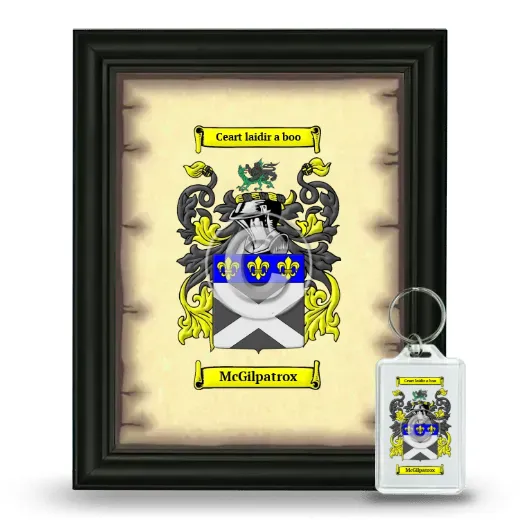 McGilpatrox Framed Coat of Arms and Keychain - Black