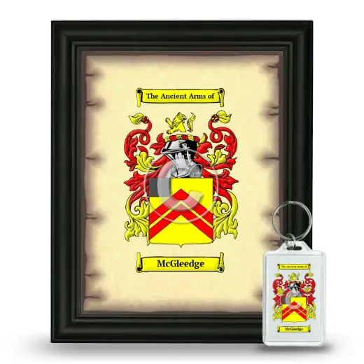 McGleedge Framed Coat of Arms and Keychain - Black