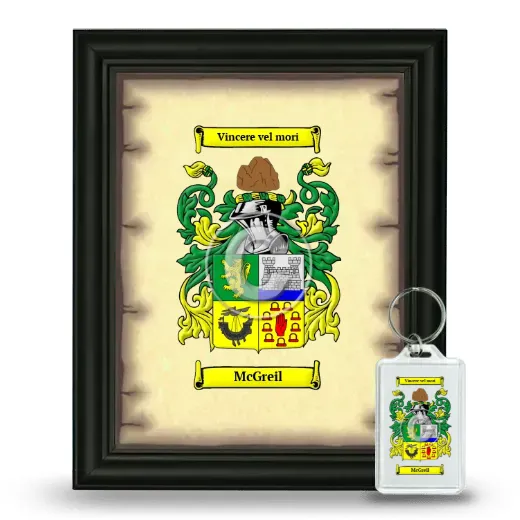 McGreil Framed Coat of Arms and Keychain - Black