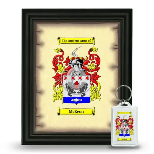 McKeon Framed Coat of Arms and Keychain - Black