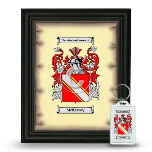 McKervey Framed Coat of Arms and Keychain - Black