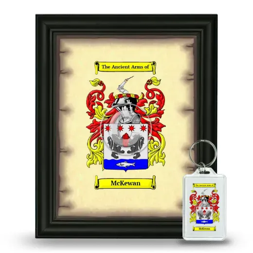 McKewan Framed Coat of Arms and Keychain - Black