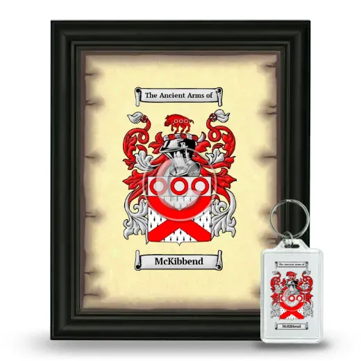 McKibbend Framed Coat of Arms and Keychain - Black