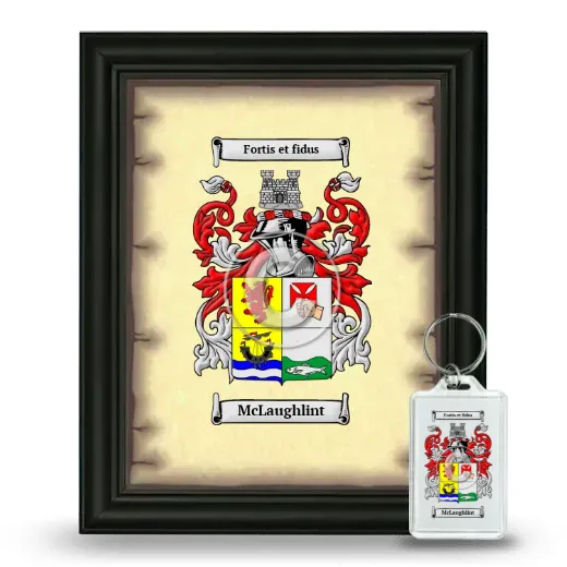 McLaughlint Framed Coat of Arms and Keychain - Black