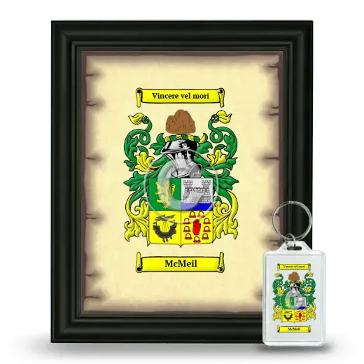 McMeil Framed Coat of Arms and Keychain - Black