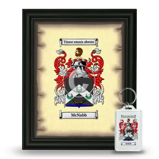 McNabb Framed Coat of Arms and Keychain - Black