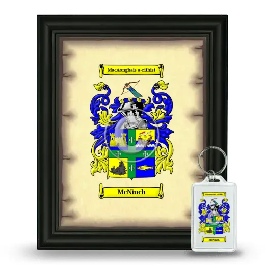 McNinch Framed Coat of Arms and Keychain - Black