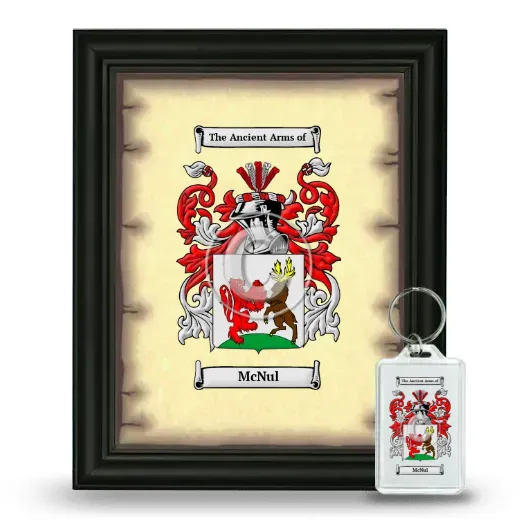 McNul Framed Coat of Arms and Keychain - Black