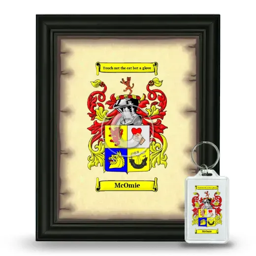 McOmie Framed Coat of Arms and Keychain - Black