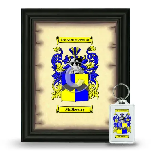 McSheerry Framed Coat of Arms and Keychain - Black