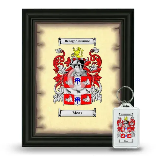 Meas Framed Coat of Arms and Keychain - Black