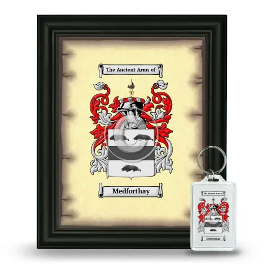 Medforthay Framed Coat of Arms and Keychain - Black