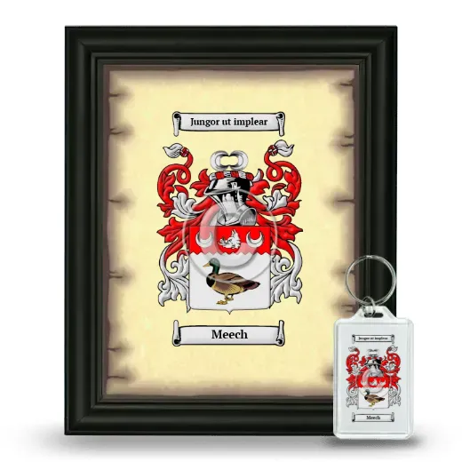 Meech Framed Coat of Arms and Keychain - Black