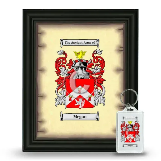 Megan Framed Coat of Arms and Keychain - Black