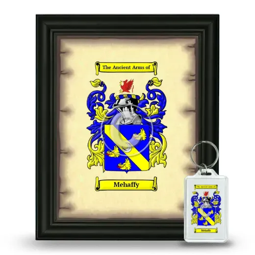 Mehaffy Framed Coat of Arms and Keychain - Black
