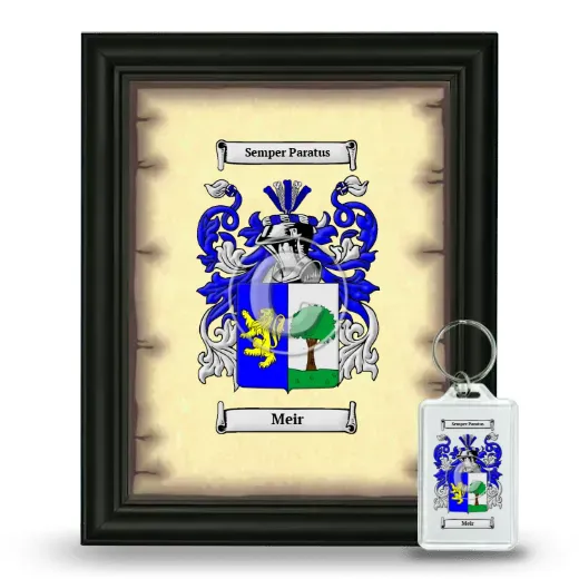 Meir Framed Coat of Arms and Keychain - Black