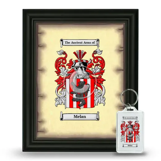 Melan Framed Coat of Arms and Keychain - Black