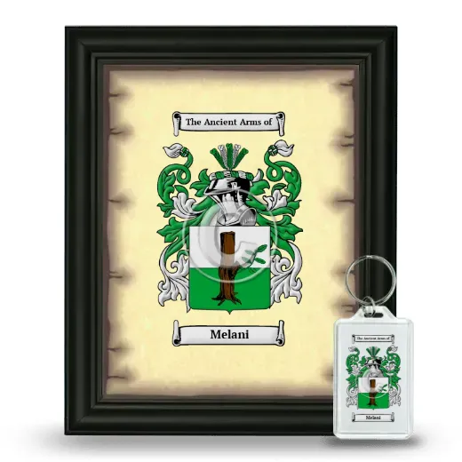 Melani Framed Coat of Arms and Keychain - Black