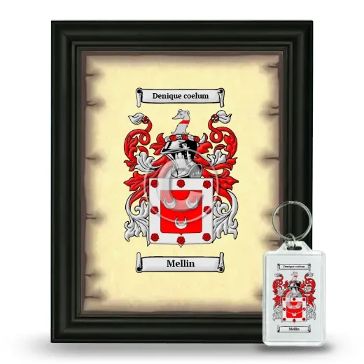 Mellin Framed Coat of Arms and Keychain - Black